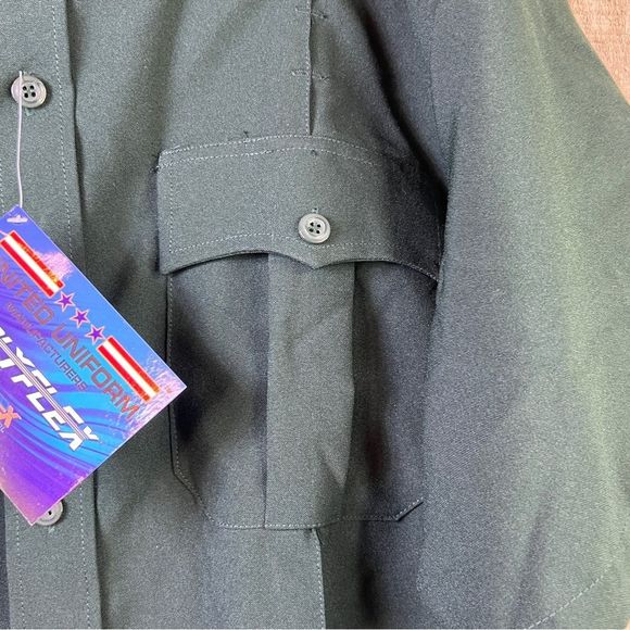 United Uniform Manufacturers Size XL(17-17-1/2) Dark Green Short Sleeve … - Picture 3 of 11